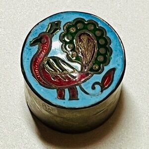 Vintage Handcrafted Peacock Design Decorative small trinket Box